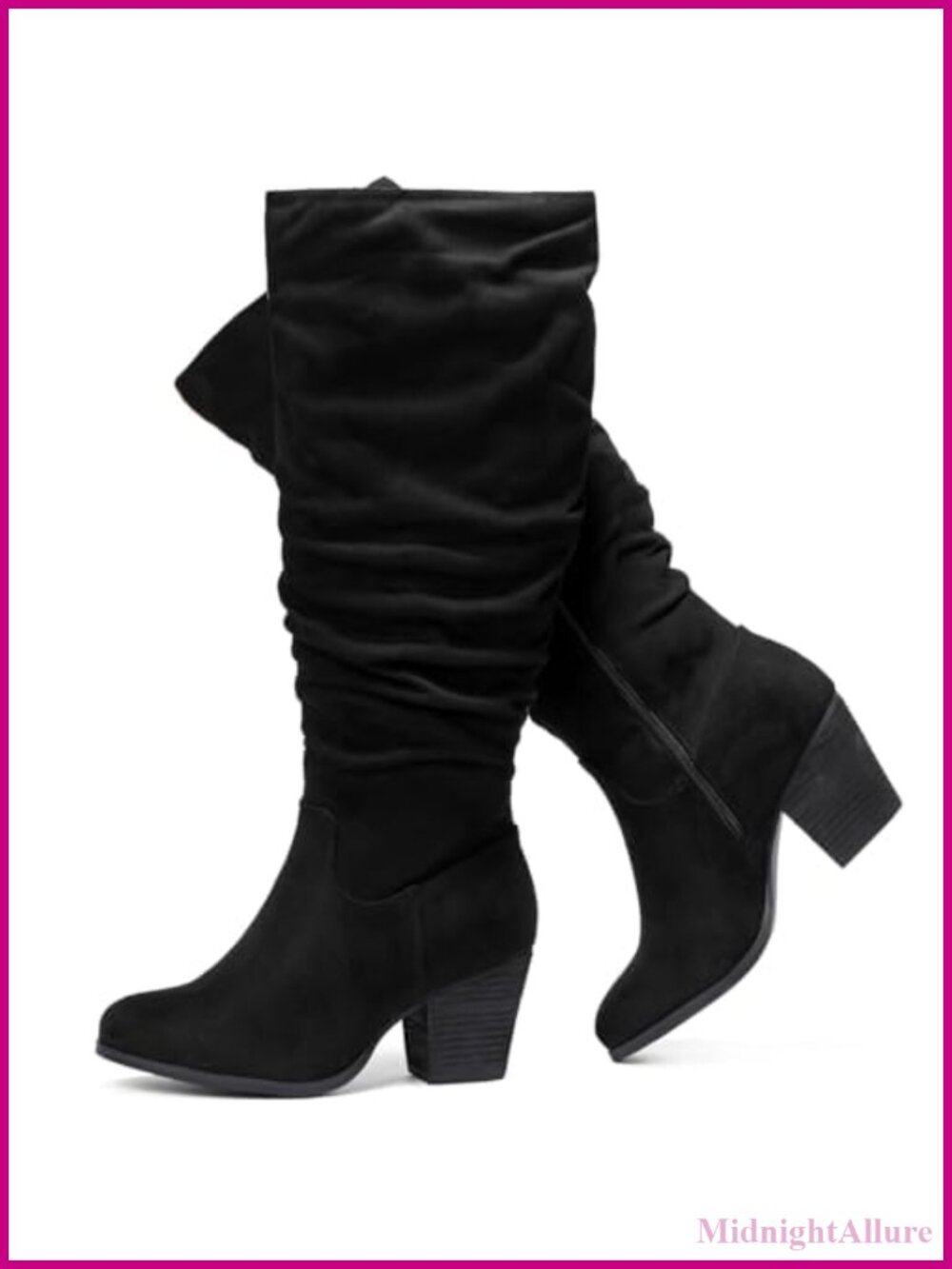 Women's Extra Wide Calf Knee High Boots Memory Foam Zip